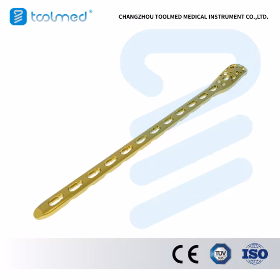 Long Proximal Humeral Locking Compression Bone Plate, Small Fragment LCP System, Titanium, Orthopedic Surgical Implant for Trauma Surgery, Medical Products CE