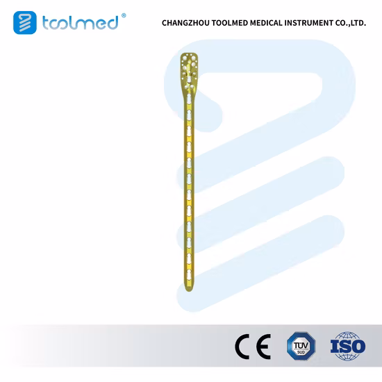 Long Proximal Humeral Locking Compression Bone Plate, Small Fragment LCP System, Titanium, Orthopedic Surgical Implant for Trauma Surgery, Medical Products CE