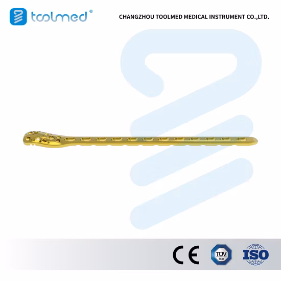 Long Proximal Humeral Locking Compression Bone Plate, Small Fragment LCP System, Titanium, Orthopedic Surgical Implant for Trauma Surgery, Medical Products CE