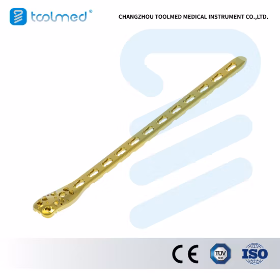 Long Proximal Humeral Locking Compression Bone Plate, Small Fragment LCP System, Titanium, Orthopedic Surgical Implant for Trauma Surgery, Medical Products CE